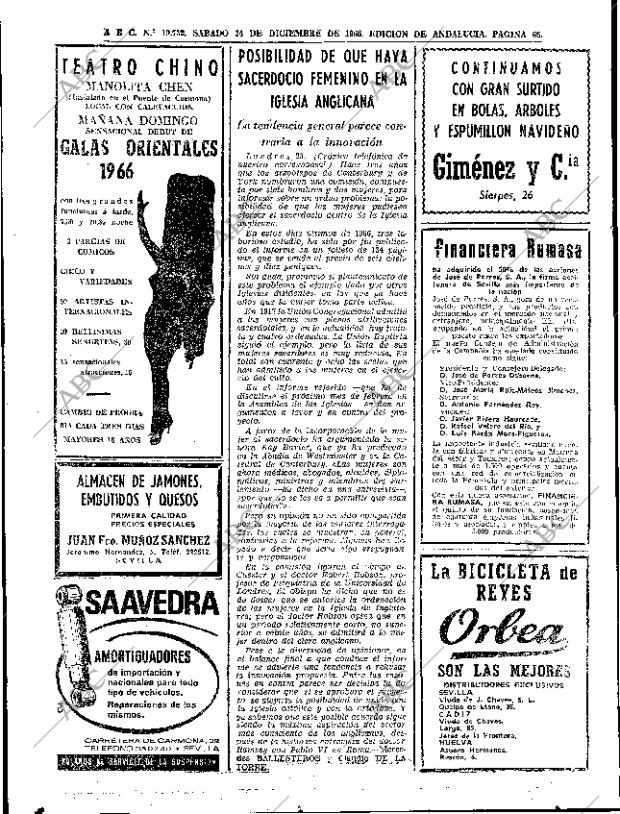 ABC SEVILLA 24-12-1966 página 66