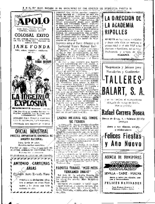 ABC SEVILLA 24-12-1966 página 70