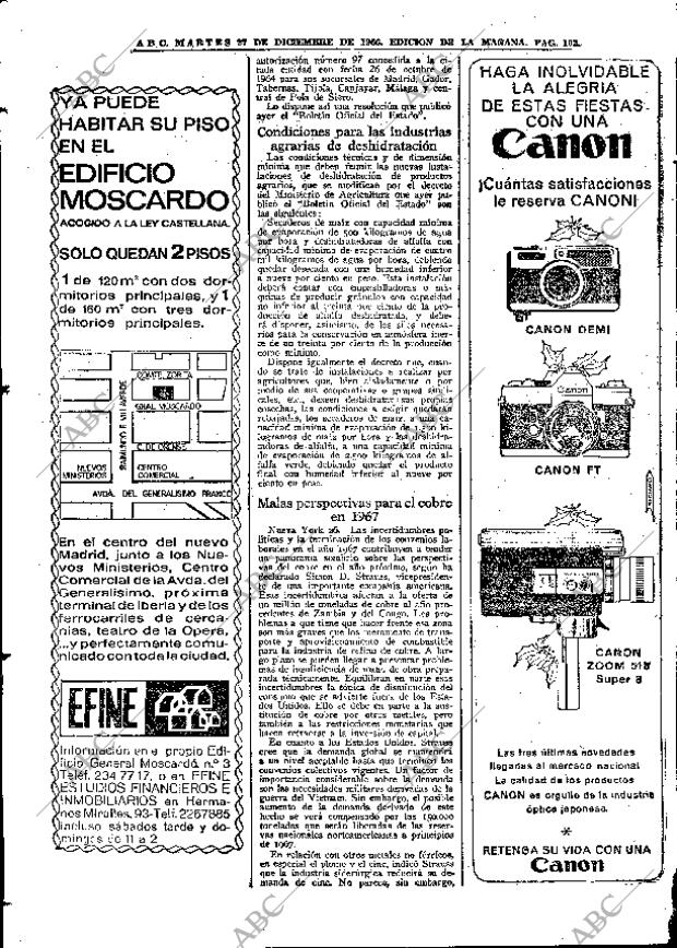 ABC MADRID 27-12-1966 página 102