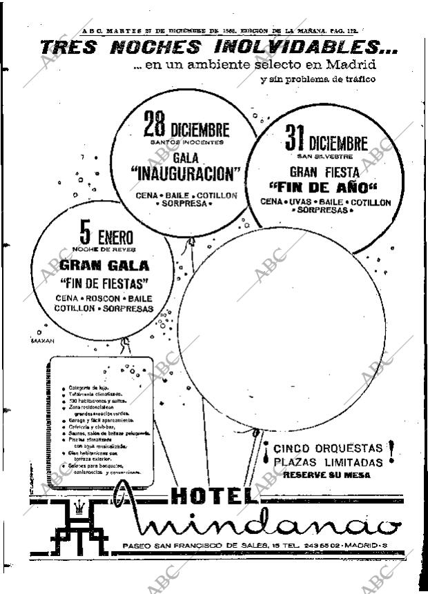 ABC MADRID 27-12-1966 página 112