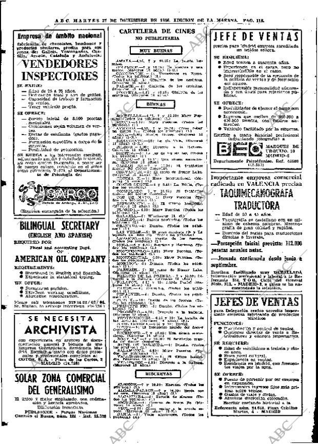 ABC MADRID 27-12-1966 página 118