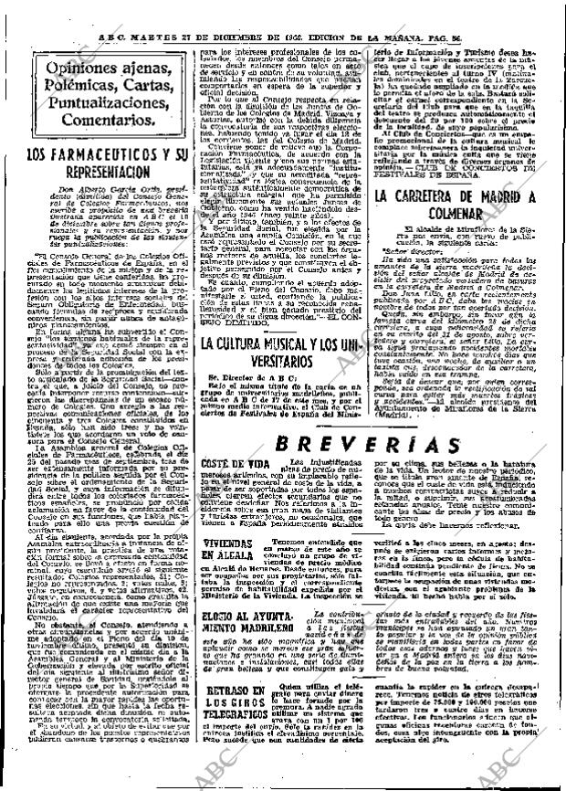 ABC MADRID 27-12-1966 página 56