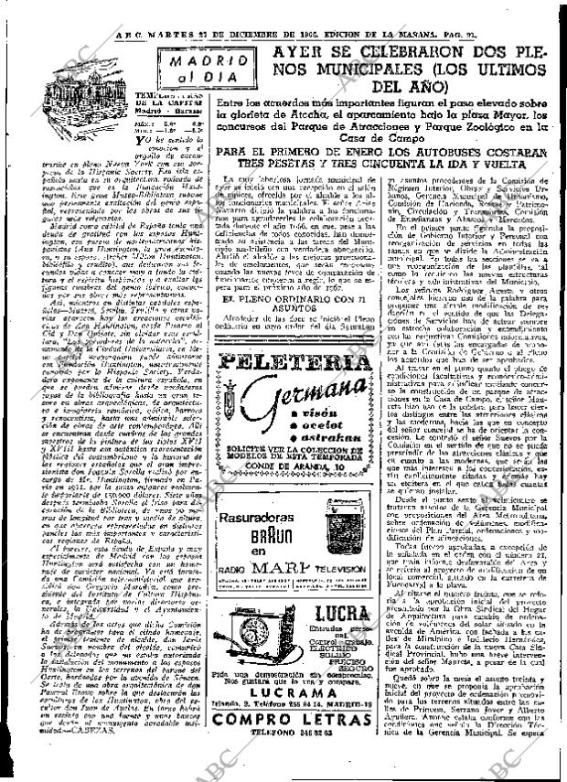 ABC MADRID 27-12-1966 página 91