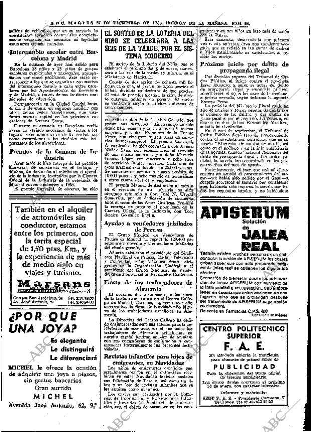 ABC MADRID 27-12-1966 página 94