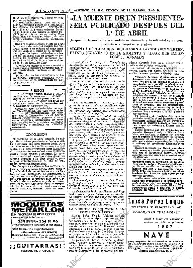 ABC MADRID 29-12-1966 página 41