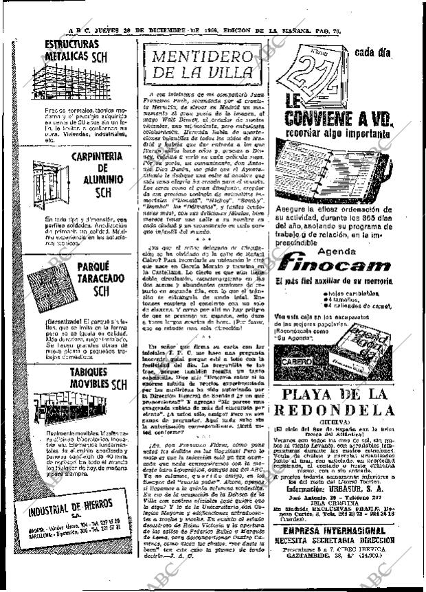 ABC MADRID 29-12-1966 página 76