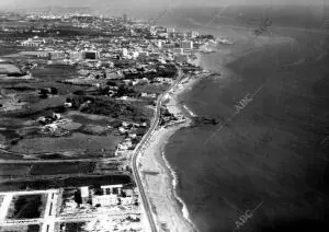 Benalmádena (Málaga). 1967. Panorámica de la Costa