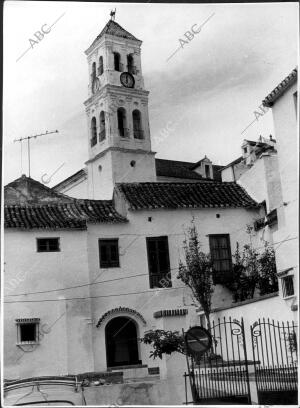 Vista de una casa Próxima A la iglesia parroquial de Marbella (Málaga)