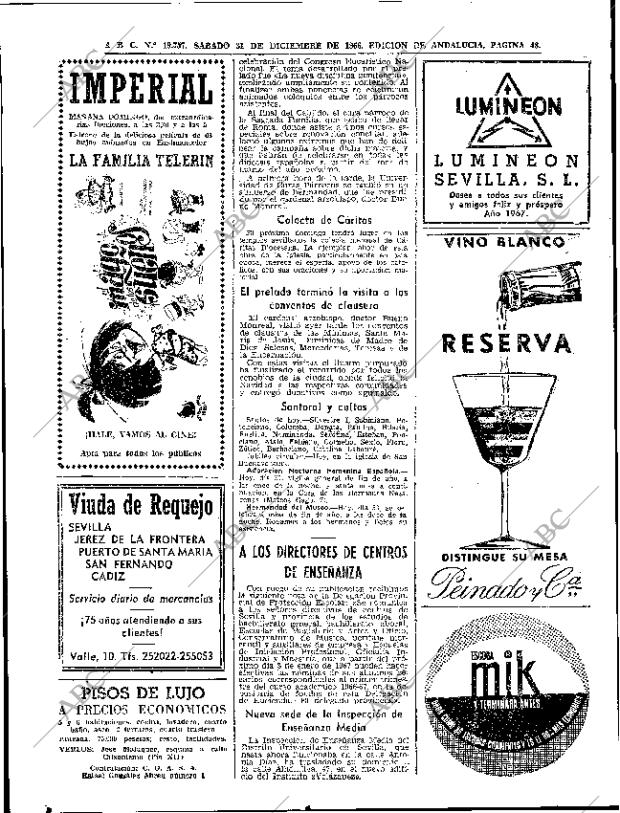 ABC SEVILLA 31-12-1966 página 48