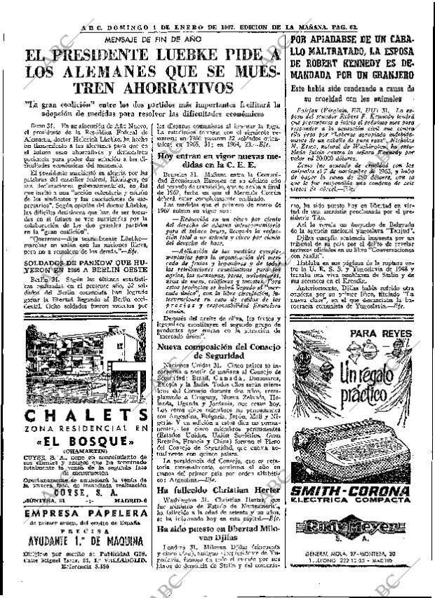 ABC MADRID 01-01-1967 página 63