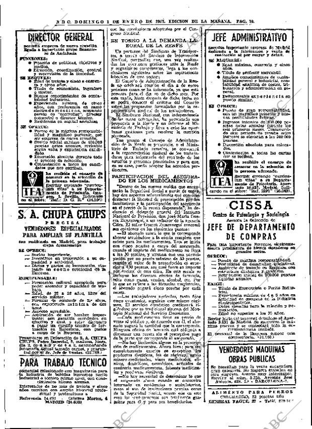 ABC MADRID 01-01-1967 página 70