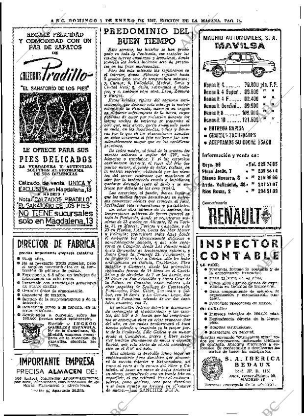 ABC MADRID 01-01-1967 página 74