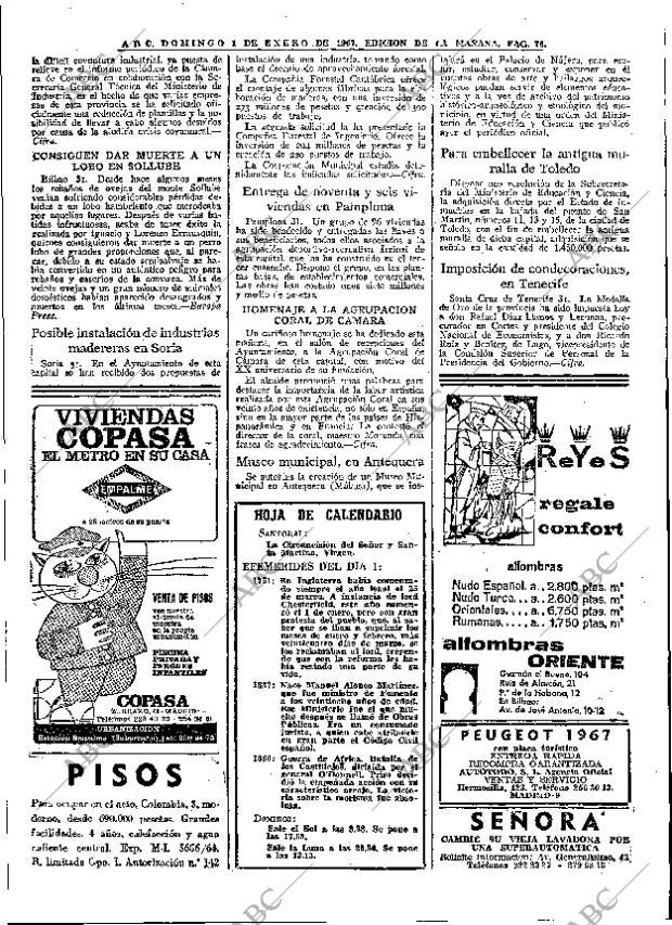 ABC MADRID 01-01-1967 página 76