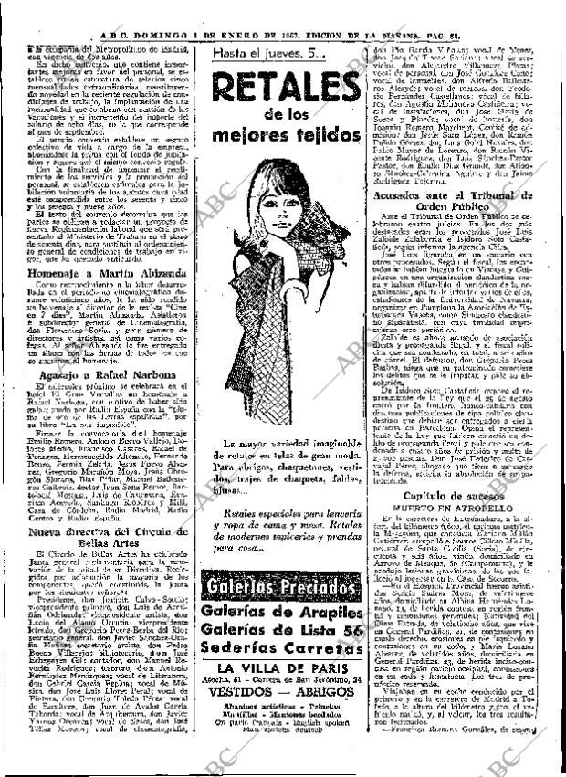 ABC MADRID 01-01-1967 página 82
