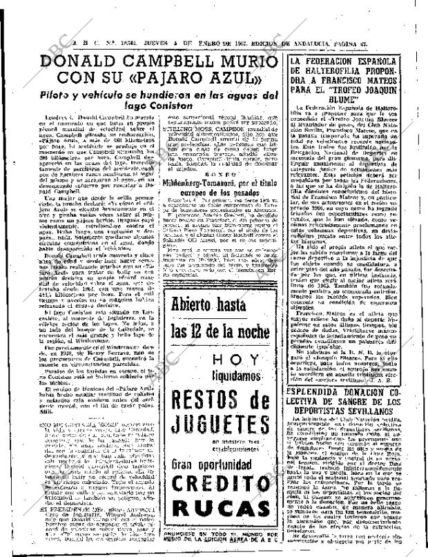 ABC SEVILLA 05-01-1967 página 67