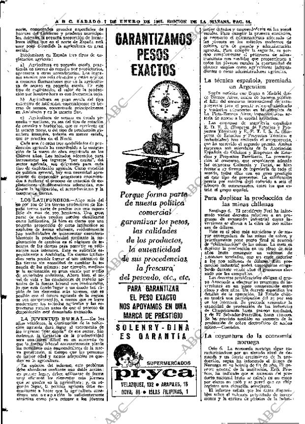 ABC MADRID 07-01-1967 página 64