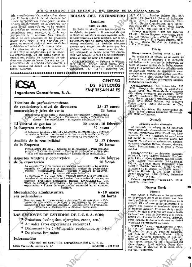 ABC MADRID 07-01-1967 página 65