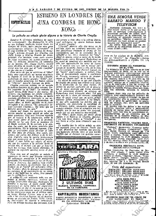 ABC MADRID 07-01-1967 página 71