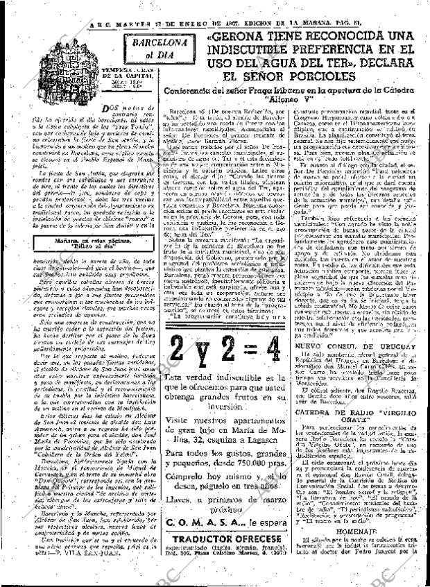 ABC MADRID 17-01-1967 página 51