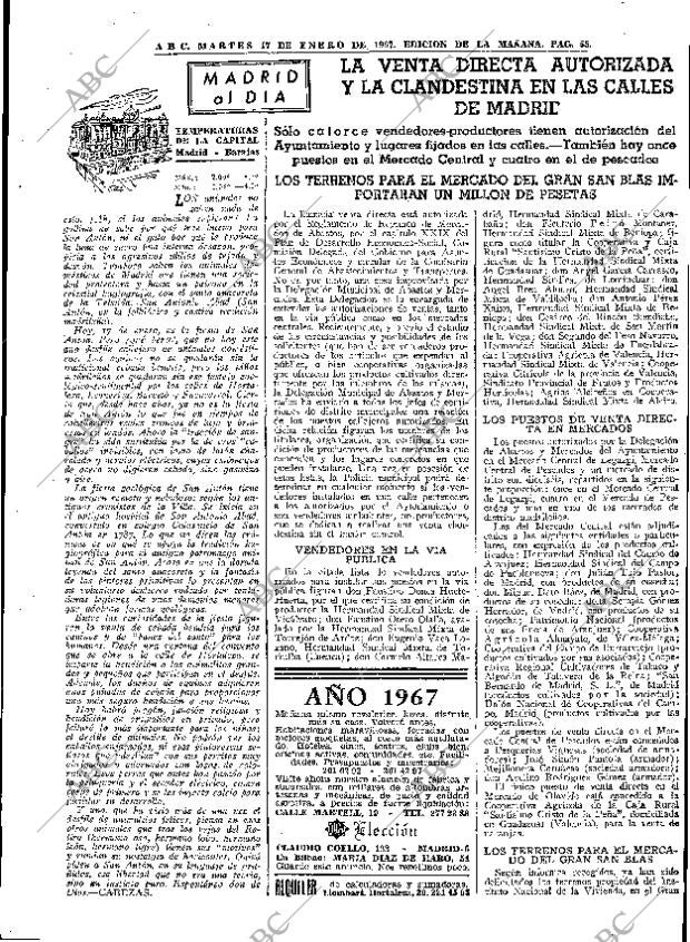 ABC MADRID 17-01-1967 página 55