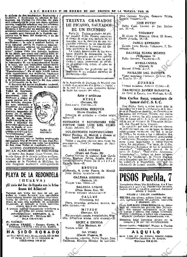 ABC MADRID 17-01-1967 página 60