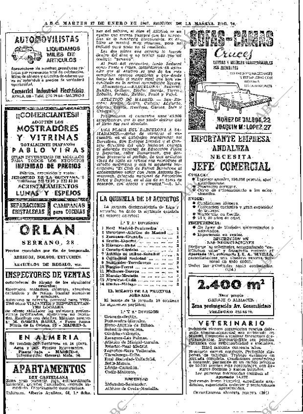 ABC MADRID 17-01-1967 página 70