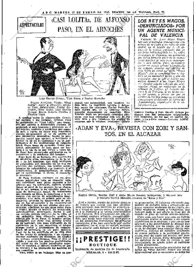 ABC MADRID 17-01-1967 página 77