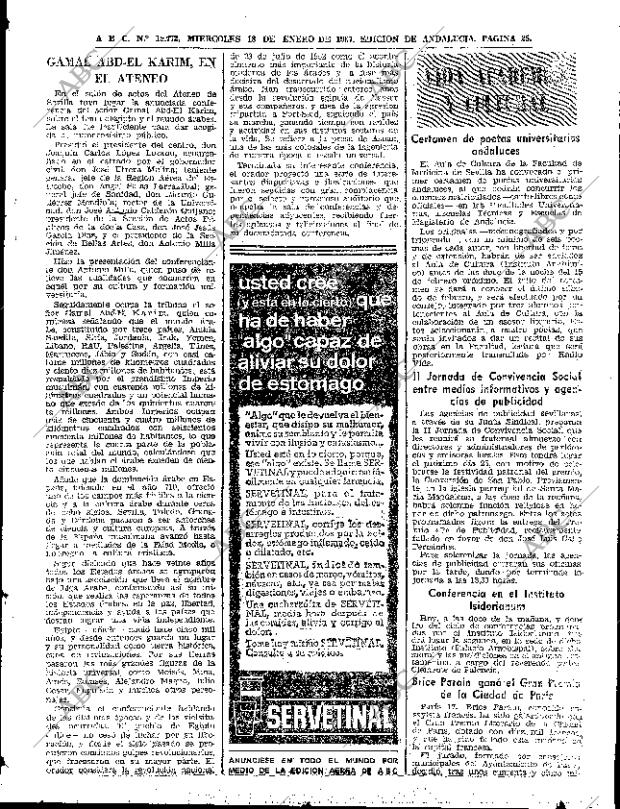ABC SEVILLA 18-01-1967 página 25