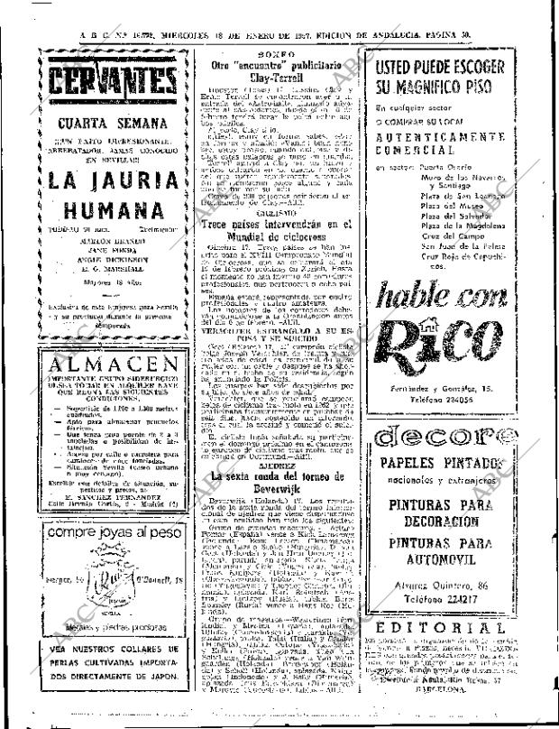 ABC SEVILLA 18-01-1967 página 50