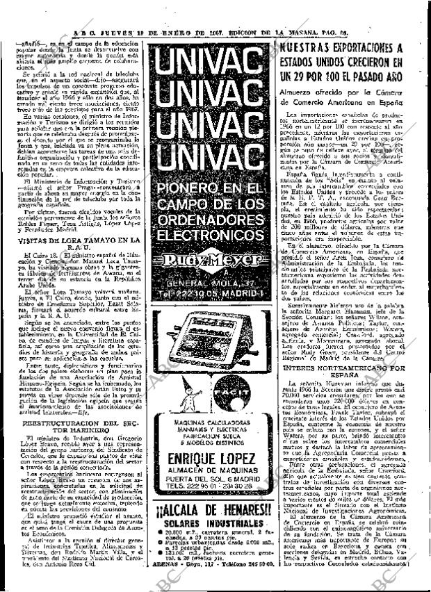 ABC MADRID 19-01-1967 página 36