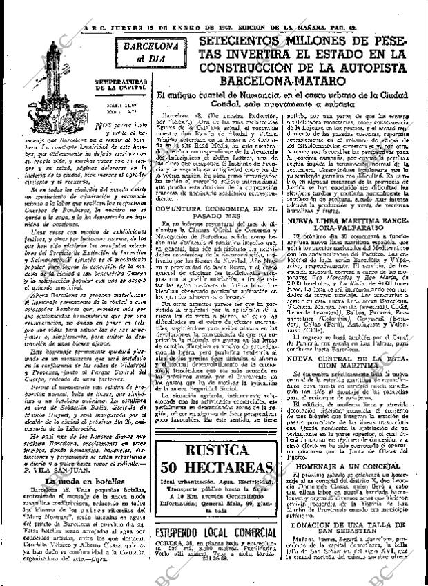 ABC MADRID 19-01-1967 página 49