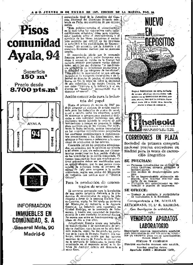 ABC MADRID 19-01-1967 página 66