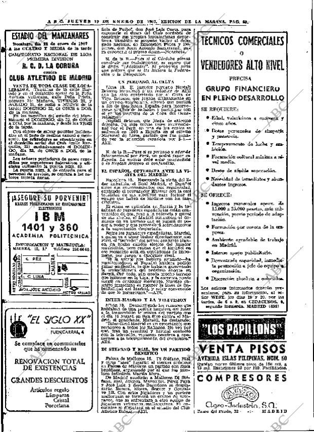ABC MADRID 19-01-1967 página 68