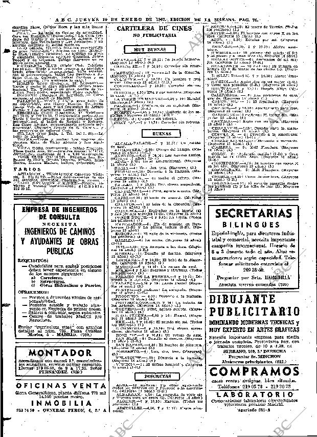 ABC MADRID 19-01-1967 página 76