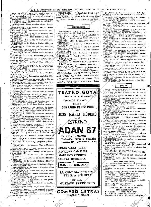 ABC MADRID 19-01-1967 página 77