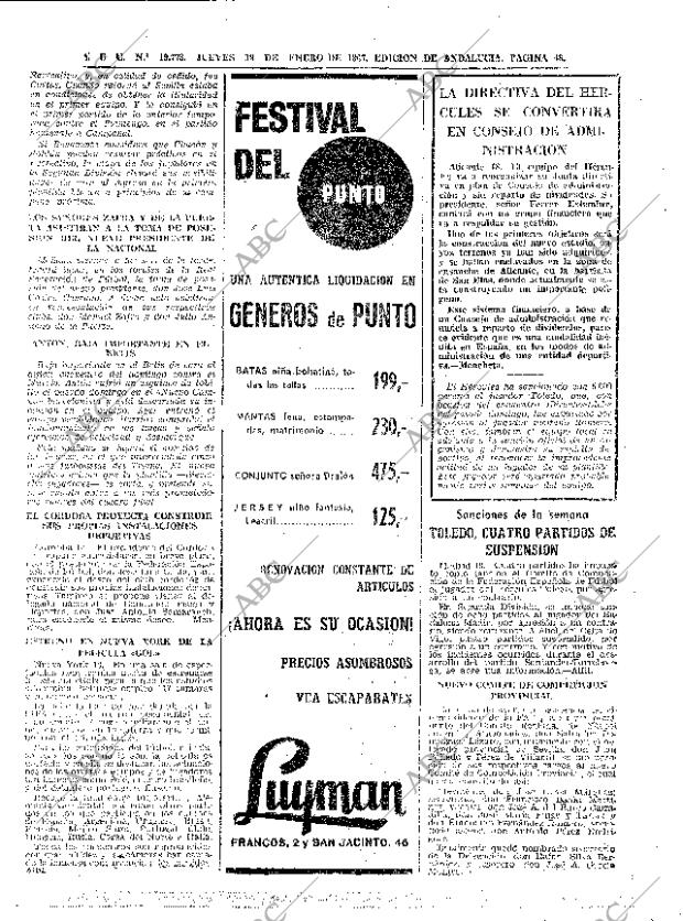 ABC SEVILLA 19-01-1967 página 48