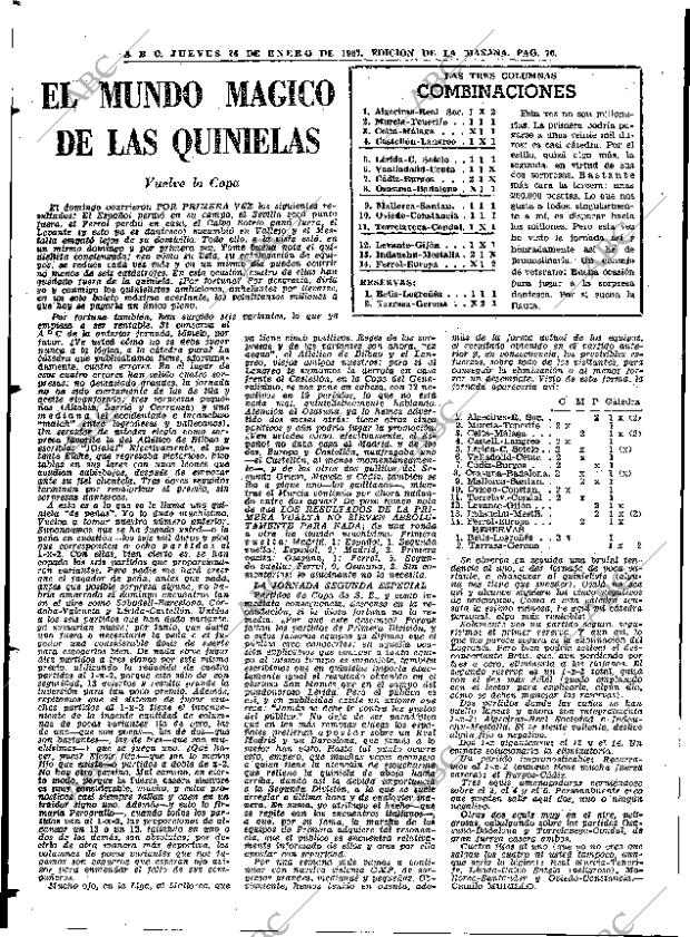 ABC MADRID 26-01-1967 página 70