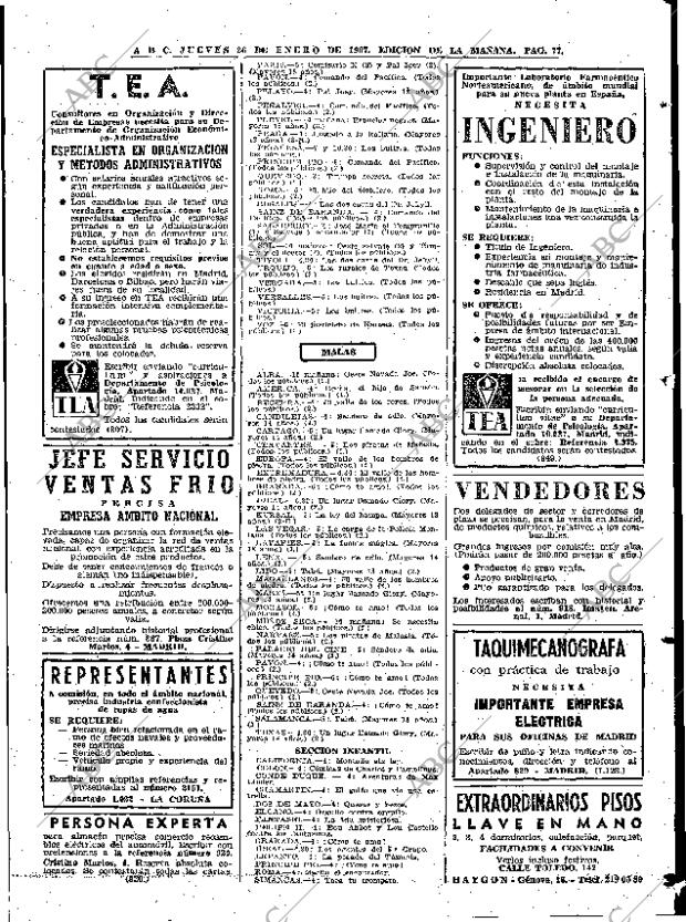 ABC MADRID 26-01-1967 página 77