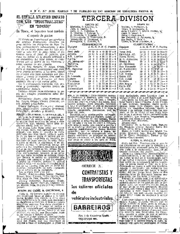ABC SEVILLA 07-02-1967 página 45