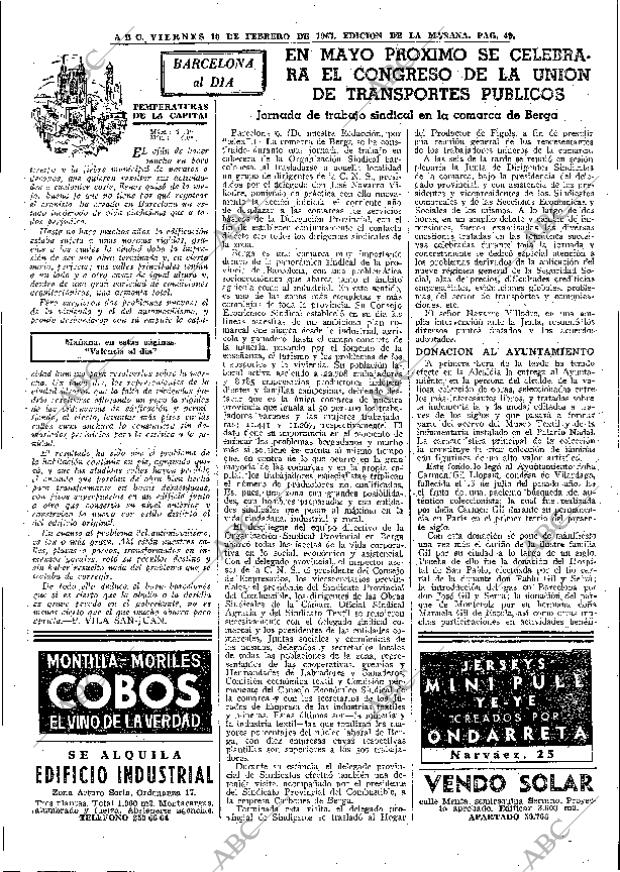 ABC MADRID 10-02-1967 página 49