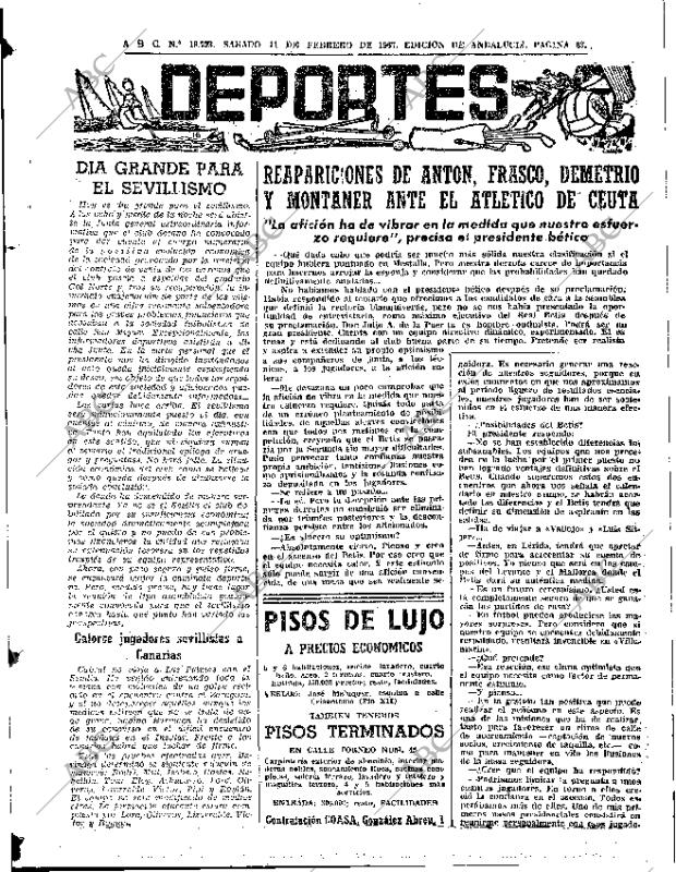 ABC SEVILLA 11-02-1967 página 63