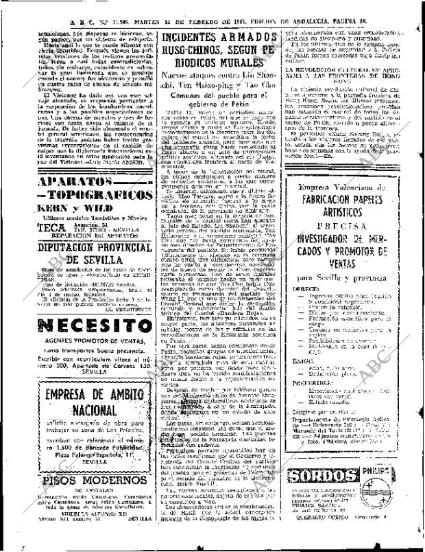 ABC SEVILLA 14-02-1967 página 18