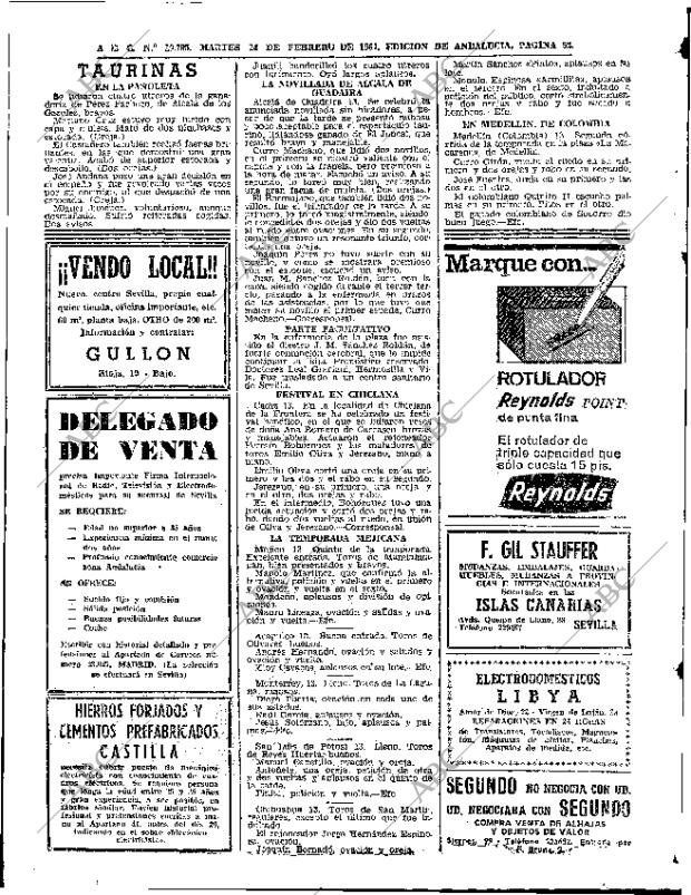 ABC SEVILLA 14-02-1967 página 52