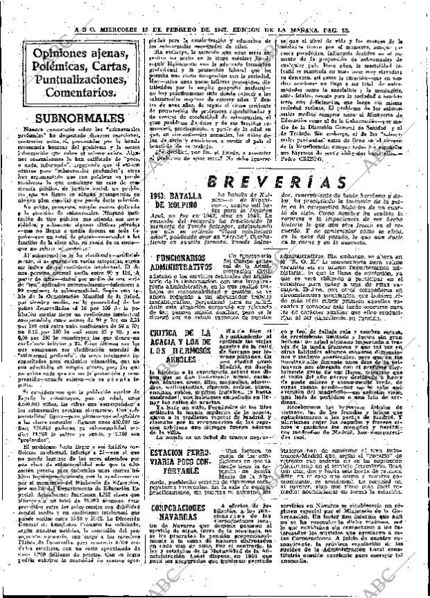 ABC MADRID 15-02-1967 página 32