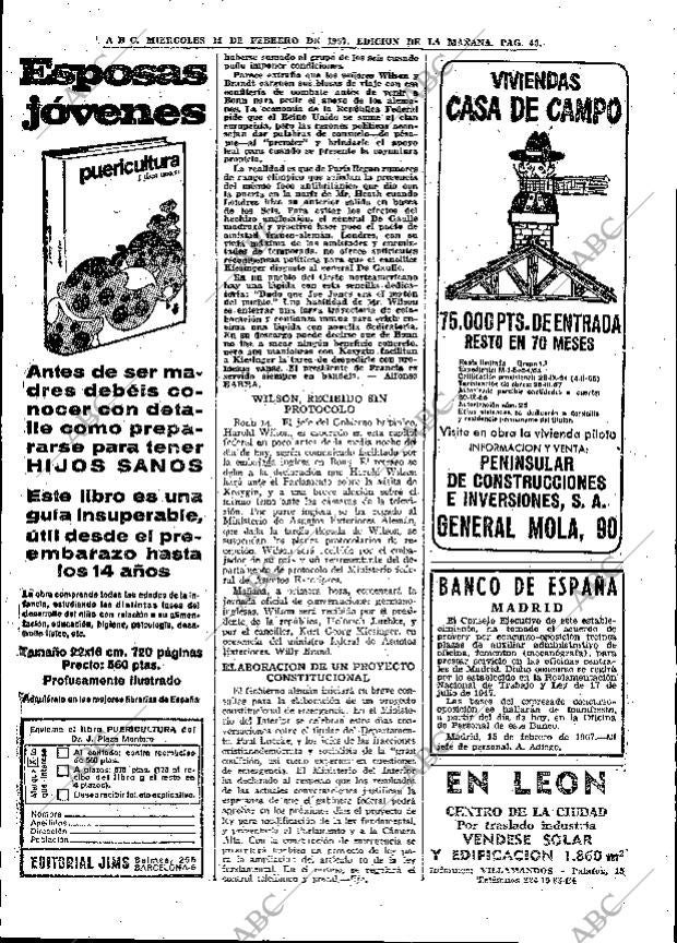 ABC MADRID 15-02-1967 página 40