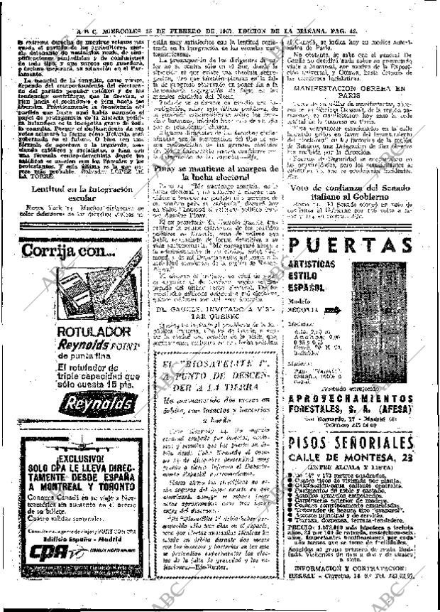 ABC MADRID 15-02-1967 página 42