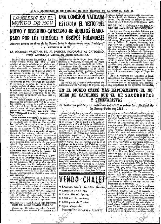ABC MADRID 15-02-1967 página 47