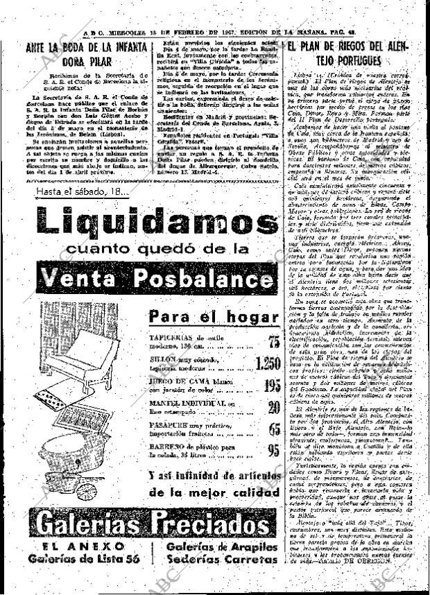 ABC MADRID 15-02-1967 página 49