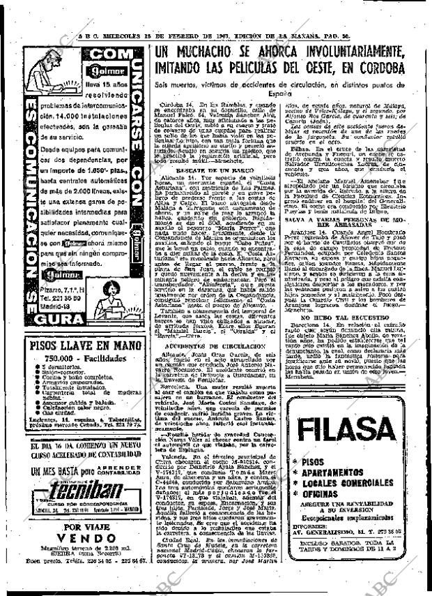 ABC MADRID 15-02-1967 página 50