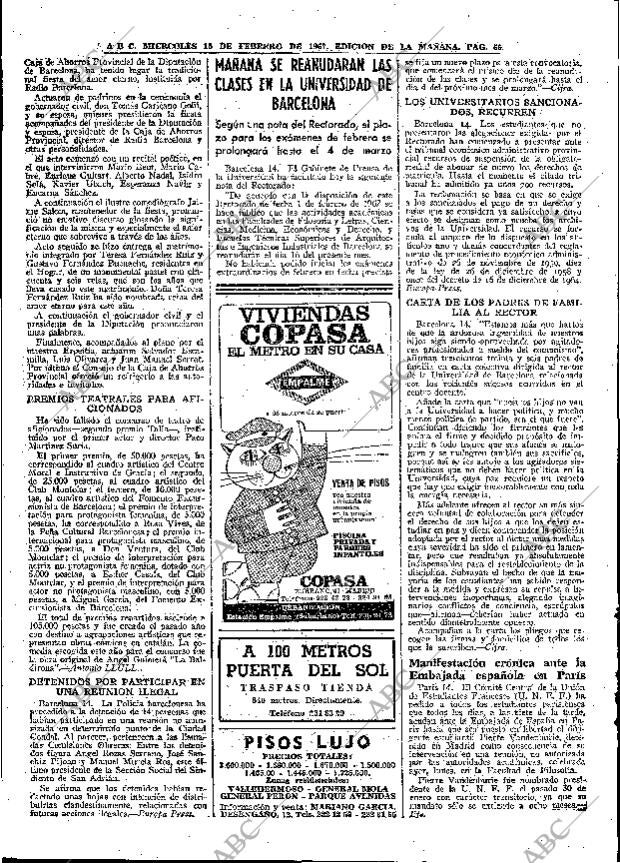 ABC MADRID 15-02-1967 página 56